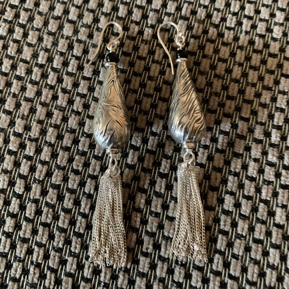 L.A. Designer Juan Sígala Silver Earrings - Picture 3 of 4